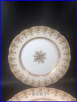 Antique Charles Ahrenfeldt Limoges France Porcelain Set of 5 Dinner Plates 10TA