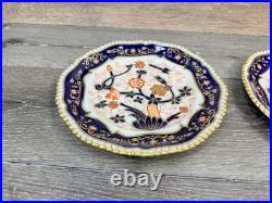 Antique Copeland Imari Pattern Gold Gilded Scalloped Edge 9.5 Plate Set Of 2 Antique Copeland Imari Pattern Gold Gilded Scalloped Edge 9.5 Plate Set Of 2