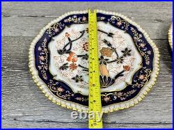 Antique Copeland Imari Pattern Gold Gilded Scalloped Edge 9.5 Plate Set Of 2 Antique Copeland Imari Pattern Gold Gilded Scalloped Edge 9.5 Plate Set Of 2