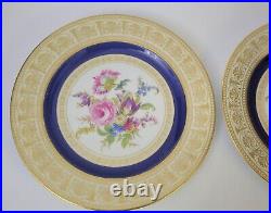 Antique Early 1930s Thomas Bavaria 24k Gilded Plate Plates, Set Of 6