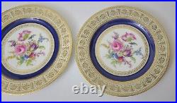 Antique Early 1930s Thomas Bavaria 24k Gilded Plate Plates, Set Of 6