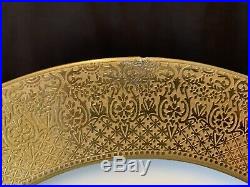 Antique Elite Works Limoges Gold Encrusted Cabinet Dinner Plates Set of 12 11