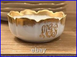 Antique French Haviland Gold Monogram Gilded China William Lycett 66 Pieces