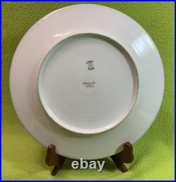 Antique French WM Guerin & Co Limoges 4 Dinner Plates Cobalt & Gold Encrusted VG Antique French WM Guerin & Co Limoges 4 Dinner Plates Cobalt & Gold Encrusted VG