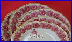 Antique Haviland Limoges 6 Dinner Plates Pink DROP ROSE Lavish GOLDExcellent