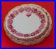 Antique-Haviland-Limoges-6-Plates-2-Sizes-Pink-DROP-ROSE-GOLD-TrimExcellent-01-mm