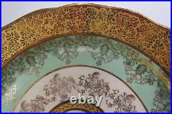 Antique LE MIEUX CHINA 24K 4 Dinner Plates Gold Hand Decorated Victorian Couple