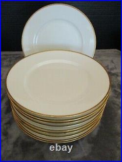Antique Limoges Bawo & Dotter Elite Works France White Gold Band 10 Dinner Plate