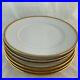 Antique-Limoges-Dinner-Plate-Set-6-Classic-White-Gold-Rim-French-China-01-ho
