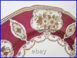 Antique Meito NSP China Japan Pink Gold 12 Charger Dinner Plates Hand Painted