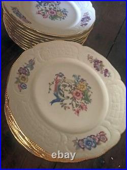 Antique Rosenthal Dessert plates, Phoenix Sanssouci (8 3/4 inches, gold band)