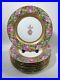 Antique-Rosenthal-Gold-Encrusted-Pink-Rose-Floral-9-10-25-Plate-Armorial-Mono-01-fi