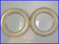 Antique Royal Doulton E4855 Gold Encrusted 10 1/2 in Dinner Plates Set of 11