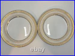 Antique Royal Doulton E4855 Gold Encrusted 10 1/2 in Dinner Plates Set of 11