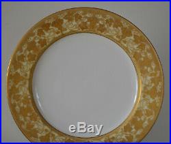 Antique Royal Worcester Gold Gilt Dinner Plates Set Of 9 /w 9615