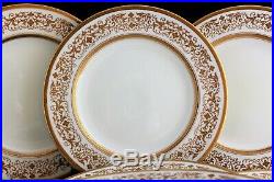 Antique Set 12 Aynsley England Porcelain Carger Dinner Plates Gold Encrusted