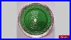 Antique-Set-Of-8-Green-Crystal-Dinner-Plates-With-Floral-01-ns