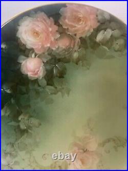 Antique T&V Tresseman & Vogt Limoges France Roses Fleur De Lis