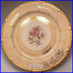 Antique rarePARAGON- Flower Bouquet- Fine Gilded Bone China Dinner Plate