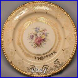 Antique rarePARAGON- Flower Bouquet- Fine Gilded Bone China Dinner Plate