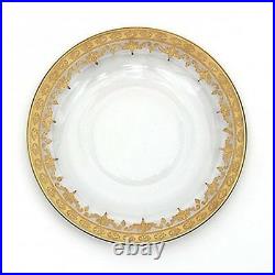Arte Italica Set of 4 Vetro Gold Dinner Plates