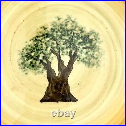 Atelier du Sage France OLIVE TREE Dinner Plates (6) Signed Hand Painted