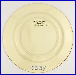 Atelier du Sage France OLIVE TREE Dinner Plates (6) Signed Hand Painted