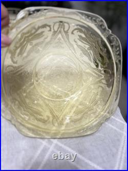 Authentic 36 Piece Vintage Amber Yellow Madrid Federal Depression Glass RARE Authentic 36 Piece Vintage Amber Yellow Madrid Federal Depression Glass RARE