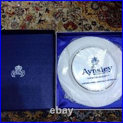 Aynsley Bone China Orchard Fruits Gold Gilding Dinner Plate with Box NM England