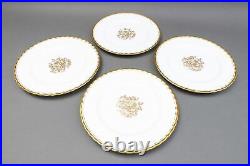 Aynsley England Elegance Gold Bone China 10 1/2 Dinner Plates Set Of 4