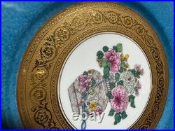 B & C (l Bernardaud And Co) Limoges 5pcs Blue And Gold Gilded Dinner Plates B & C (l Bernardaud And Co) Limoges 5pcs Blue And Gold Gilded Dinner Plates
