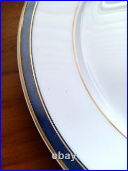 BERNARDAUD Limoges France UNIVERS BLEU NUIT Dinner Plates Set of 4