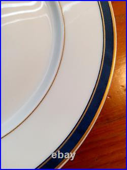 BERNARDAUD Limoges France UNIVERS BLEU NUIT Dinner Plates Set of 4