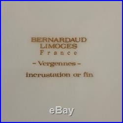 BERNARDAUD Limoges gold encrusted dinner plate VERGENNES-COBALT list $965