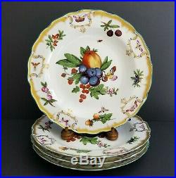 BUY 1-4 Mottahedeh DUKE OF GLOUCESTER Dinner Plates FRUIT & INSECTS Gold D EXC