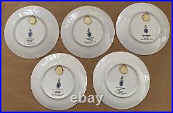 Bavaria Germany Golden Crown E&R Rare Vintage Set of Five (5) Plates Collection