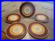 Beautiful-5-Dinner-Plate-Set-Gold-Burgundy-Bavaria-Heinrich-11-SOME-WEAR-01-gt