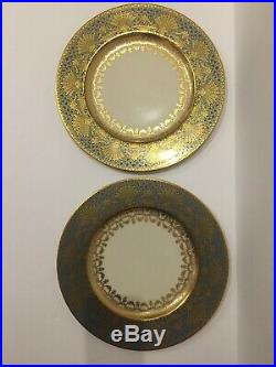 Beautiful Lenox Anthemion Motif 1830/E385F- 4 Dinner Plates Heavy Gold Gilt