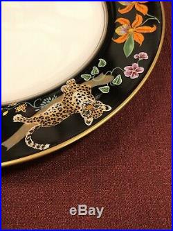 Beautiful Lynn Chase Designs Jaguar Jungle 10-7/8 Dinner Plate 24kt Gold. 1988