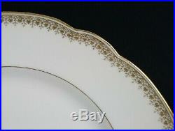 Bernardaud Gold Filigree Dinner Plate 8 Set, Antique R Deliniers Limoges, France