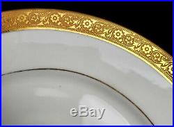 Bernardaud Limoges Gold and White Dinner Plates Plate Set of 8 BER295