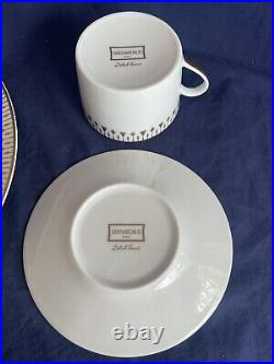 Bernardaud Soleil Levant Gold Dinner Plates & Cup And Saucer New Old Stock