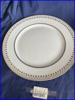 Bernardaud Soleil Levant Gold Dinner Plates & Cup And Saucer New Old Stock