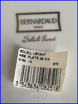 Bernardaud Soleil Levant Gold Dinner Plates & Cup And Saucer New Old Stock