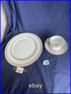 Bernardaud Soleil Levant Gold Dinner Plates & Cup And Saucer New Old Stock