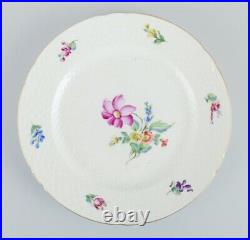 Bing & Grøndahl, Saxon Flower, set of five dinner plates with flowers