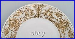 Bjørn Wiinblad for Rosenthal. 10 dinner plates in porcelain with gold decoration