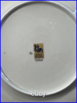 Black Knight (BLK3) China, Selb Bavaria Twelve Vintage Gold Rim Dinner Plates