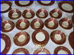 Black Knight Bavaria Eldorado Gold Encrusted China (46) Dinner Cream Soup Bread