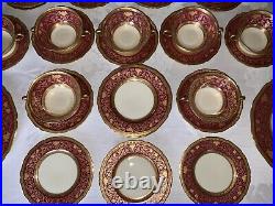 Black Knight Bavaria Eldorado Gold Encrusted China (46) Dinner Cream Soup Bread